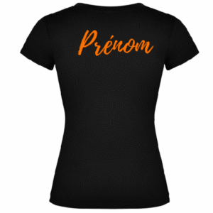 T-shirt femme Victoria noir col V « Chorale For my Soul »