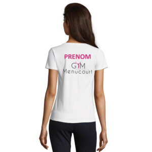 T-shirt femme coton col rond « Gym Menucourt »