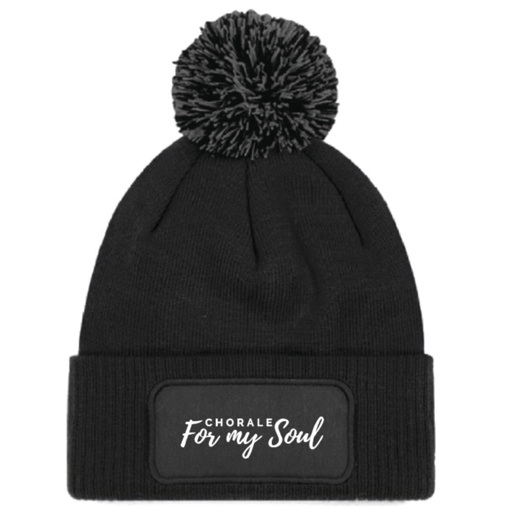 Bonnet pompon noir « Chorale For my Soul »