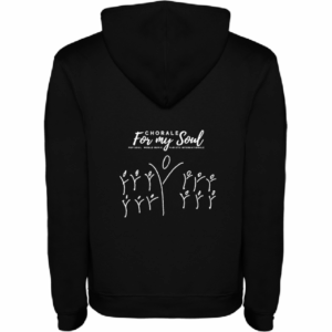 Sweat à capuche Urban noir « Chorale For my Soul » (version B)
