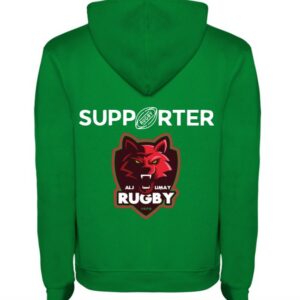 Sweat à capuche Urban vert « Supporter Rugby Limay »