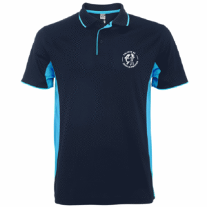Polo technique Montmelo bleu ciel et bleu marine « Paliers 95 »