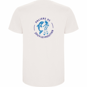 T-shirt Stafford blanc col rond « Paliers 95 »