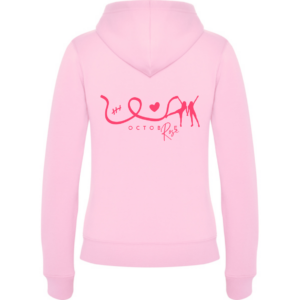 Veste à capuche Rose femme Veleta « Octobre Rose »