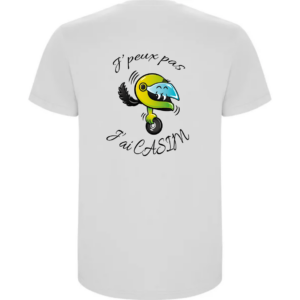 T-shirt stafford blanc « J&rsquo;peux pas, j&rsquo;ai Casim »