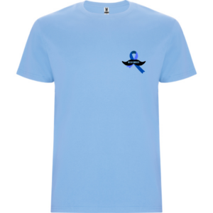 T-shirt bleu Stafford adulte « Movember »